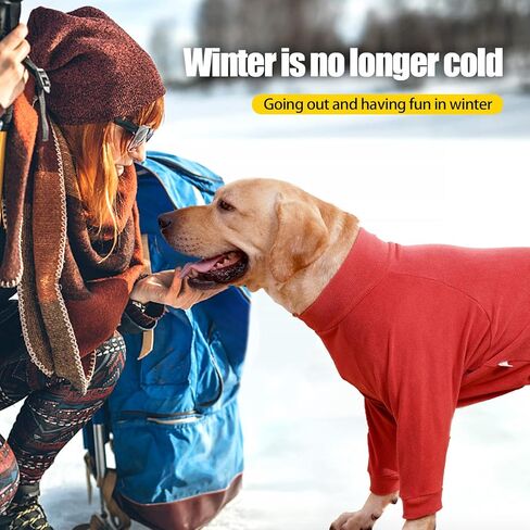 معطف الطقس البارد للكلاب من Garden Miller Dog، بيجامة للكلاب ذات 4 أرجل، ملابس شتوية ناعمة للكلاب، سترات دافئة سترات ملابس الحيوانات الأليفة، سترة حللا ناعمة قابلة للتمدد للكلاب المتوسطة والكبيرة، برتقالي XL in Kuwait