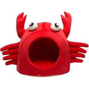 Hollypet Cat Bed for Indoor Cats - Cat Cave Bed Cat House Cat Tent with Removable Washable Cushioned Pillow, Soft and Self Warming Kitten beds, Cat Beds & Furniture, 2-in-1 Crab Pet Bed, 15 x 15 inch in Kuwait