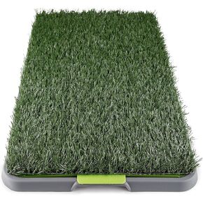 Dog Grass Pee Pad Potty - Artificial Grass Patch for Dogs - Pet Litter Box Training Pads Best for Puppy Indoor Turf - Fresh Fake Porch Lawn Toilet Mat Bathroom Tray - Doggie Trainer Balcony Patio Mats in Kuwait