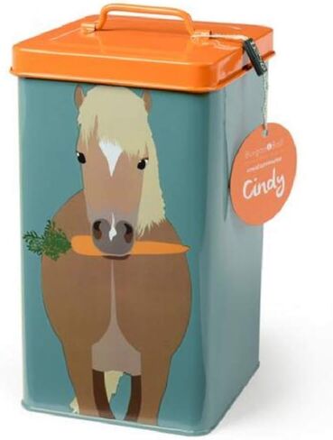Burgon & Ball Creaturewares Doris Cat GCR/CAT Tin Pet Food Storage, 16.5 cm x 11 cm x 20 cm Size in Saudi Arabia