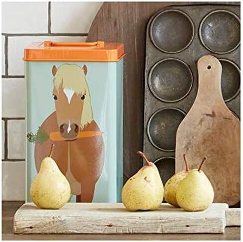 Burgon & Ball Creaturewares Doris Cat GCR/CAT Tin Pet Food Storage, 16.5 cm x 11 cm x 20 cm Size in Saudi Arabia
