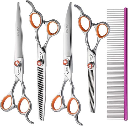 46 Teeth Thinning Shears for Dogs Grooming 7 inch Professional Blending Thinning Scissors for Dogs Cat Pet Japan 440C Stainless Right Handed in Kuwait
