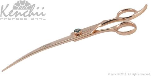 كينشي مقصات حلاقة فاخرة بلون ذهبي وردي لجميع السلالات (مجموعة من 4 قطع مقاس 7 انش) in Kuwait