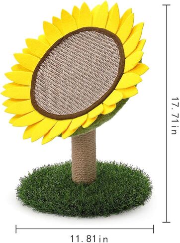 Cat Scratching Post, Sunflower Claw Scratching Post for Kitty, Natural Sisal Scratcher Board, Cute Furniture Interactive Activity Pad Toys for Kitten & Cat, 18x12 Inch in Kuwait