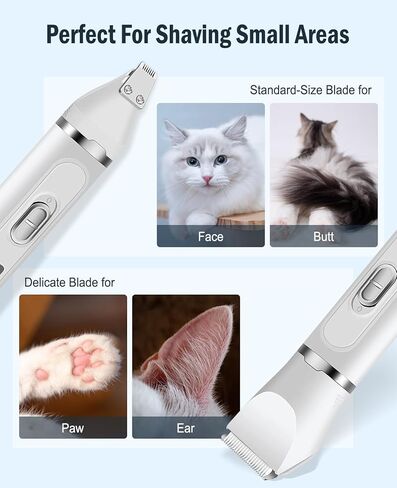 ار سي بلاجا مجموعة تشذيب شعر الكلاب مع شاشة LED، اداة تشذيب مخالب منخفضة الضوضاء - قابلة لاعادة الشحن - ماكينة حلاقة اظافر هادئة لاسلكية للكلاب والقطط والحيوانات الاليفة الاخرى in Kuwait