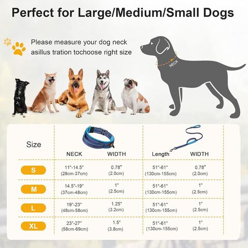 DAGANXI Dog Collar Adjustable Soft Neoprene Padded Breathable Reflective Strip Nylon Collar for Small Medium Large Dogs, with Airtags Case and Dog Poop Bags Dispenser (Large, Red/Black) in Kuwait