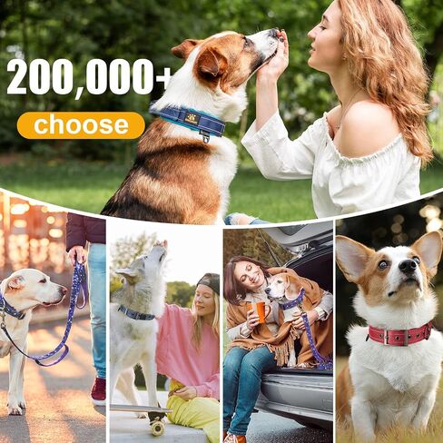 DAGANXI Dog Collar Adjustable Soft Neoprene Padded Breathable Reflective Strip Nylon Collar for Small Medium Large Dogs, with Airtags Case and Dog Poop Bags Dispenser (Large, Red/Black) in Kuwait