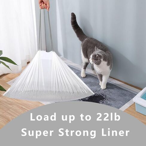 bebeblue Self-cleaning Cat Litter Box Replaced Liners, Cat Litter Box Waste Bags,Extra Thick and Strong Drawstring Pet Poop Bags,28 x 16 Inches(2 Packs/20 Counts) in Saudi Arabia