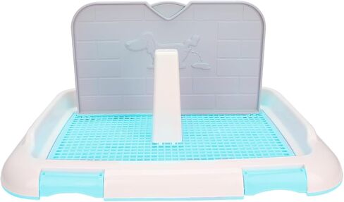 Indoor Dog Potty Tray, Miniature Poodle Dog Pad Holder Tray, Puppy Training Anti Slide Plastic Potty Tray Dog Toilet, Dog Litter Box for Small and Medium Dogs (Black) in Saudi Arabia