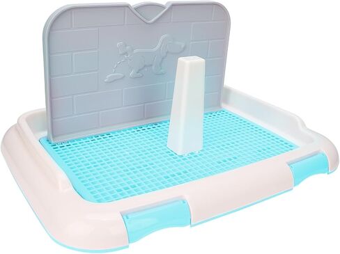 Indoor Dog Potty Tray, Miniature Poodle Dog Pad Holder Tray, Puppy Training Anti Slide Plastic Potty Tray Dog Toilet, Dog Litter Box for Small and Medium Dogs (Black) in Saudi Arabia