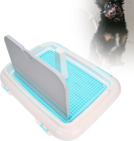Indoor Dog Potty Tray, Miniature Poodle Dog Pad Holder Tray, Puppy Training Anti Slide Plastic Potty Tray Dog Toilet, Dog Litter Box for Small and Medium Dogs (Black) in Saudi Arabia
