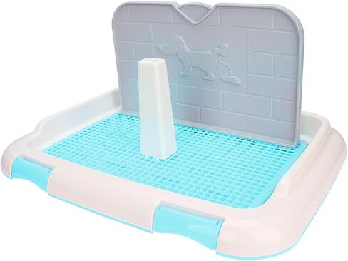 Indoor Dog Potty Tray, Miniature Poodle Dog Pad Holder Tray, Puppy Training Anti Slide Plastic Potty Tray Dog Toilet, Dog Litter Box for Small and Medium Dogs (Black) in Saudi Arabia