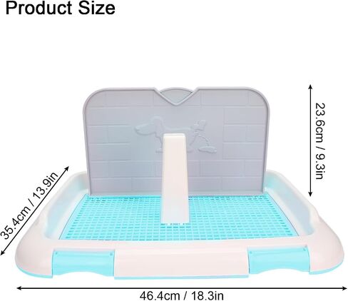 Indoor Dog Potty Tray, Miniature Poodle Dog Pad Holder Tray, Puppy Training Anti Slide Plastic Potty Tray Dog Toilet, Dog Litter Box for Small and Medium Dogs (Black) in Saudi Arabia