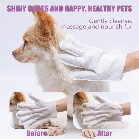 مناديل مبللة للعناية بالحيوانات الأليفة - قطعتان مناديل مبللة للاستحمام للقطط والكلاب بدون شطف - مناديل مبللة للكلاب للتنظيف وإزالة الروائح الكريهة وتغذية الفراء - مناديل مبللة للحيوانات الأليفة غير معطرة للأقدام والمؤخرة والجسم in Kuwait