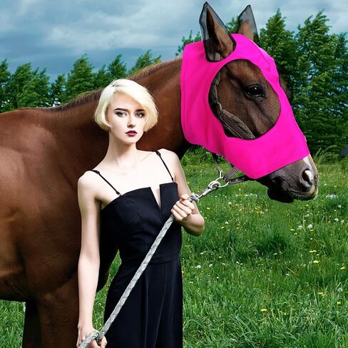 Sanwuta 12 Pcs Horse Fly Masks for Horses Comfortable Fly Masks for Horses with Ears UV Protection Elasticity Horse Face Mask Horse Masks Covering for Horses Bulk Riding Supplies(Medium) in Saudi Arabia