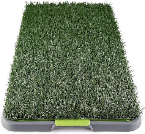 Dog Grass Pee Pad Potty - Artificial Grass Patch for Dogs - Pet Litter Box Training Pads Best for Puppy Indoor Turf - Fresh Fake Porch Lawn Toilet Mat Bathroom Tray - Doggie Trainer Balcony Patio Mats in Kuwait