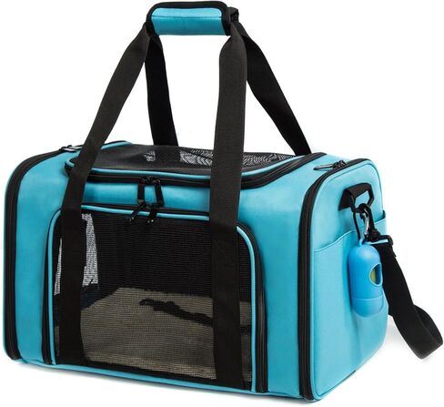 Cat Carrier Dog Carrier Pet Carrier Cat Bags for Small Medium Cats Dogs Puppies of 15 Lbs,of Airline Approved Small Dog Bag Soft Sided,Collapsible Travel Puppy Carrier (Medium, Black) in Kuwait