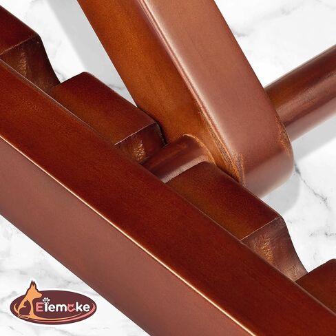 منحدر للكلاب للسرير، سلالم خشبية صلبة قابلة للتعديل بطول 45 بوصة للحيوانات الأليفة وسلالم للكلاب غير قابلة للانزلاق وقابلة للطي مع سجادة للأريكة والسيارات الداخلية والخارجية والحيوانات الأليفة الصغيرة والمتوسطة والكبيرة يصل وزنها إلى 220 رطلاً - الارتفاع  in Kuwait