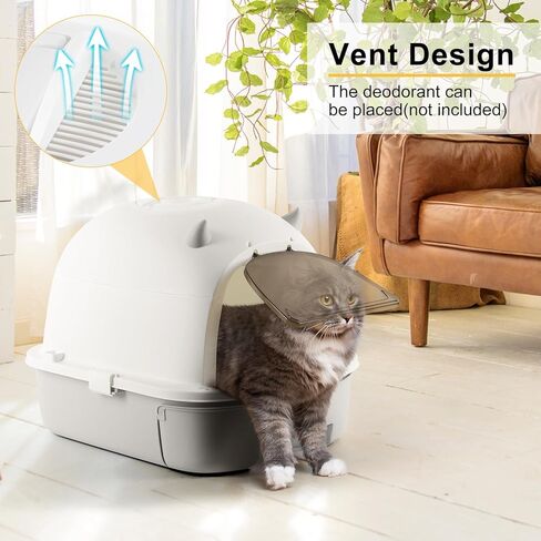 صندوق فضلات القطط مع غطاء، صندوق فضلات القطط المحمول للسفر، نونية مغلقة للقطط، مرحاض للقطط سهل التنظيف in Kuwait