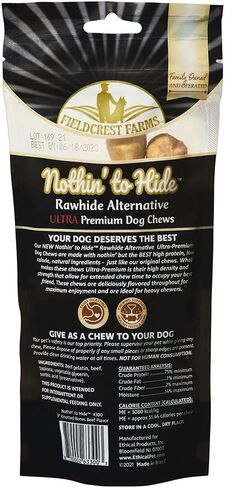 مزارع فيلدكريست لا شيء لإخفاء بديل الجلود الخام الطبيعية 3 بوصات عظام معقودة للكلاب - مضغ ممتاز للكلاب سهل الهضم - عظام نهائية للكلاب الصغيرة - رائعة لصحة الأسنان، 12 قطعة in Kuwait