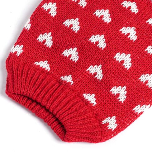 Dxhycc Dog Knitted Sweater Heart Puppy Sweater Warm Soft Pet Holiday Clothes for Small Cats and Dogs (Pink, S) in Saudi Arabia