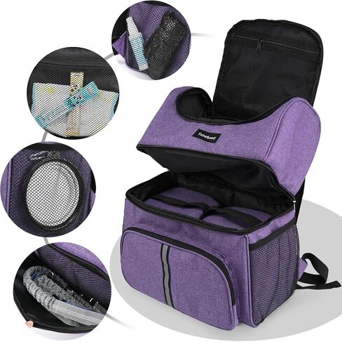 Dog Bags For Traveling Dog Diaper Bag Airline Approved Dog Food Travel Bag with 2 Food Storage Containers Bag Pet Camping Essentials Hiking Accessories Dog Mom Gift Gray in Kuwait