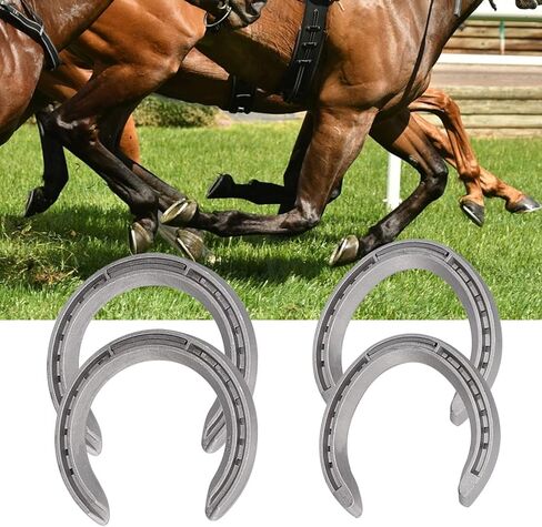 Hidyliu 4 قطعة سبائك الألومنيوم حدوة الحصان عدة أدوات ركوب الخيل ملحقات معدات حدوة الحصان (الحجم 4) in Kuwait