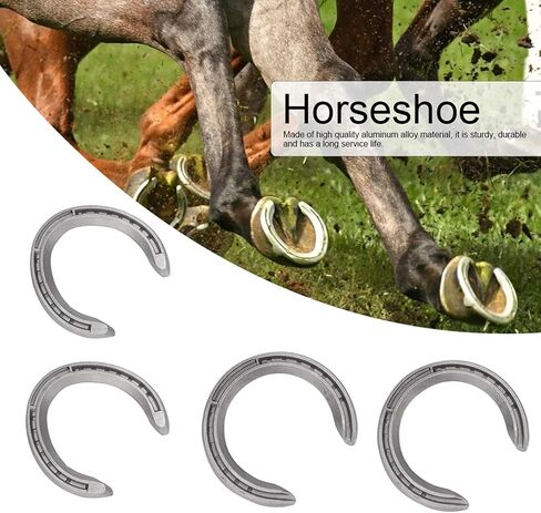 Hidyliu 4 قطعة سبائك الألومنيوم حدوة الحصان عدة أدوات ركوب الخيل ملحقات معدات حدوة الحصان (الحجم 4) in Kuwait