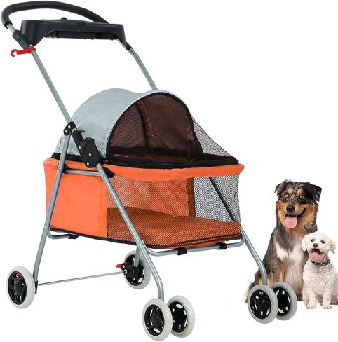 BestPet Foldable Pet Stroller for Small/Medium Dogs and Cats Up to 33 lbs in Saudi Arabia