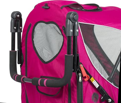 Petique Pet Jogger/Stroller, Bike Trailer, Shock Absorbing Bike Wheels, Large Entry Way, Peek-a-Boo Window, Small/Medium/Large Dogs, Cats and Pets, Supports up to 77LBS in Kuwait