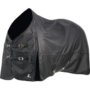 HORZE Nevada Medium Weight 1200D Waterproof Horse Turnout Blanket (200g Fill) - Black - 75 in