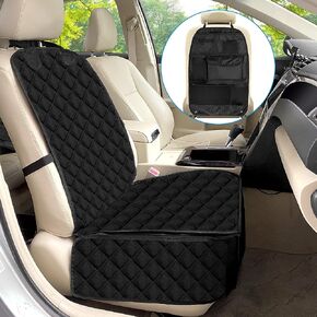 Dog Seat Cover for Front Seat, Durable Waterproof Seat Protector, Scratch and Nonslip Dog Car Seat Cover for Front & Back Seat for Dogs Kids, Universal Size (2 Packs, Grey)