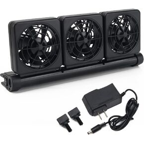 Aquarium Fan 2 3 4 Heads, Aquarium Chillers Cooling Fan Adjustable Fish Tank Cooling Fan with 2 Wind Speed Fan for Water Tank, Aquarium Tank Chiller (2 Head) in Saudi Arabia