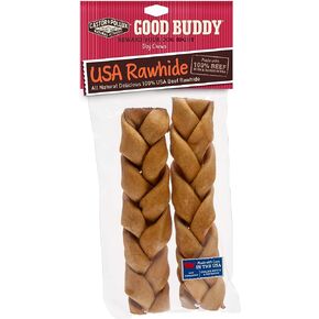 Castor & Pollux Good Buddy Made in USA Natural Chicken Flavor Rawhide Dog Treats 2 pk 7-8" in Kuwait
