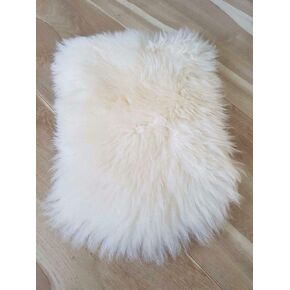 Pet Bed Mat 100% Sheepskin Pup Rug Deluxe Dog Crate Pad Ultra Soft Durable Self Warming Kennel Mattress for Dogs and Cats Ivory