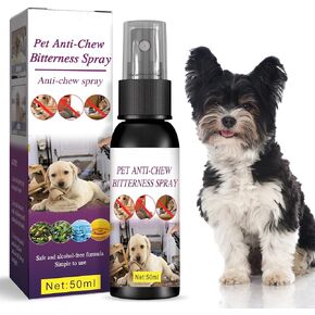 رذاذ التفاح المر من أتريللي للكلاب لوقف المضغ، رذاذ بدون مضغ للكلاب، رذاذ طبيعي رادع للكلاب لتدريب سلوك الحيوانات الأليفة، آمن للاستخدام الداخلي والخارجي، ابق بعيدًا عن المناطق المحظورة، 50 مل in Kuwait