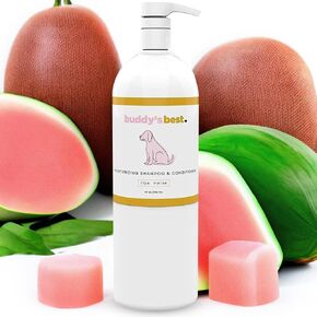 Buddy's Best Dog Shampoo for Smelly Dogs - Dog Shampoo and Conditioner for Dry and Sensitive Skin - Moisturizing Puppy Wash Shampoo, Coconut Vanilla Bean Scent, 16oz