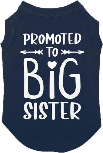 Promoted to Big Sister - Dog Shirt (Black, X-Small) in Saudi Arabia