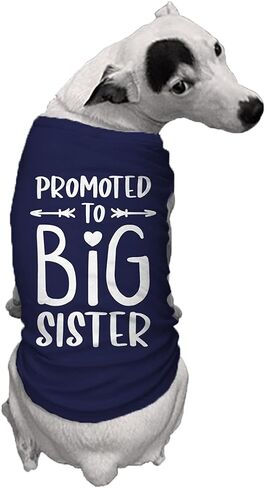 Promoted to Big Sister - Dog Shirt (Black, X-Small) in Saudi Arabia