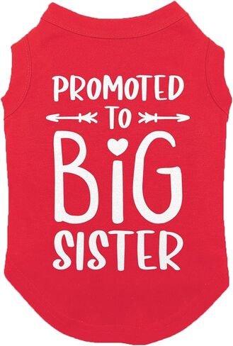 Promoted to Big Sister - Dog Shirt (Black, X-Small) in Saudi Arabia