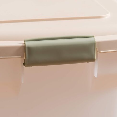 IRIS USA 42 Lbs / 55 Qt WeatherPro Airtight Pet Food Storage Container with Attachable Casters, For Dog Cat Bird and Other Pet Food Storage Bin, Keep Pests Out, Translucent Body, Pearl/Almond in Kuwait