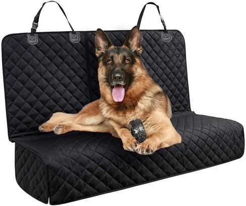 Dog Car Seat Covers - Pet Car Seat Cover Protector – Waterproof, Scratch Proof, Heavy Duty and Nonslip Pet Bench Seat Cover - Middle Seat Belt Capable for Cars, Trucks and SUVs in Kuwait