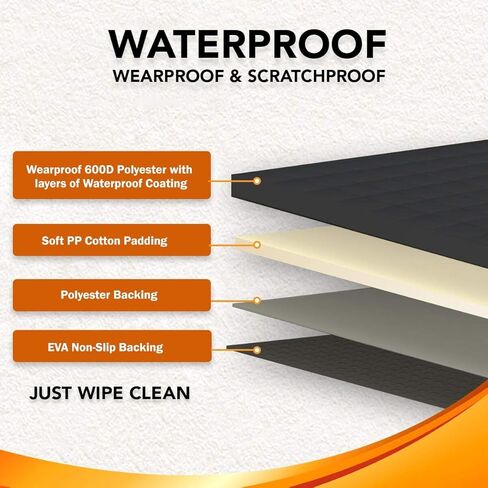 Dog Car Seat Covers - Pet Car Seat Cover Protector – Waterproof, Scratch Proof, Heavy Duty and Nonslip Pet Bench Seat Cover - Middle Seat Belt Capable for Cars, Trucks and SUVs in Kuwait