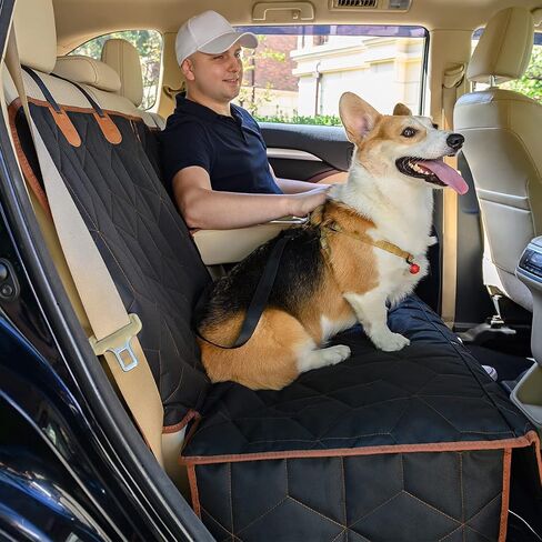 Petiza Dog Car Seat Cover for Back Seat Pets Cover Protector Waterproof Bench Car Backseat Covers Dog Seat Covers for Cars,Non-Slip Back Seat Cover Fits Middle Armrest for Kids, Trucks and SUV in Saudi Arabia
