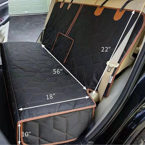 Petiza Dog Car Seat Cover for Back Seat Pets Cover Protector Waterproof Bench Car Backseat Covers Dog Seat Covers for Cars,Non-Slip Back Seat Cover Fits Middle Armrest for Kids, Trucks and SUV in Saudi Arabia