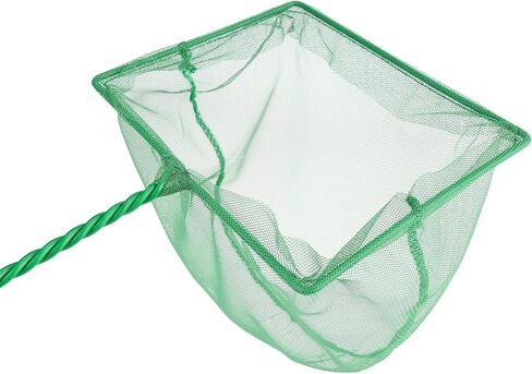 Lpraer 6 Inch Aquarium Fish Net Green Fine Mesh Nylon Net Collection with 11" Long Handle Square Quick Catch Fish Net for Fish Tank in Kuwait