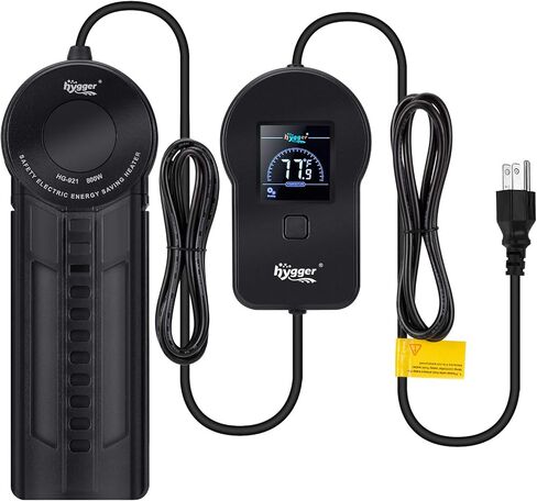 hygger 500W Aquarium Heater, Submersible Fish Tank Water Heater with External Color LED Digital Temperature Controller, Fast Heating for 60~120 Gallon in Saudi Arabia