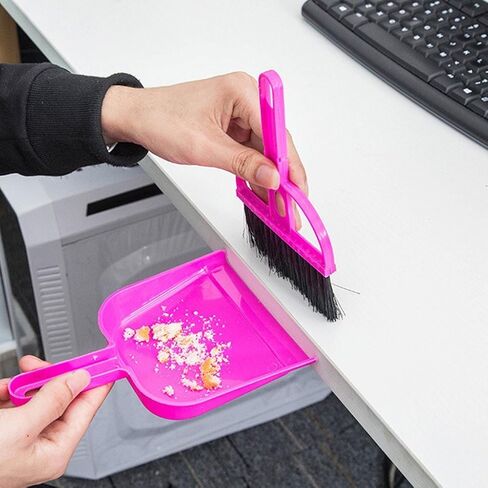 مجموعة فرشاة مكنسة قفص الحيوانات الأليفة - مكنسة فضلات القطط الصغيرة لتنظيف قفص الحيوانات الأليفة وفرشاة لوحة مفاتيح السيارة (أزرق) in Kuwait