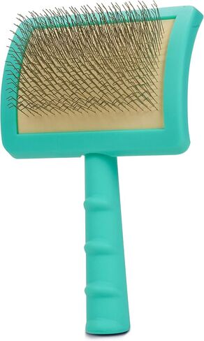 Jelly Pet Slicker Brush and Chris Christensen Finishing Spray Grooming Bundle - Universal Slicker Brush, Hard Pins, Large, Teal - Ice on Ice Detangler & Finishing Spray, Ready to Use, 16 oz in Saudi Arabia