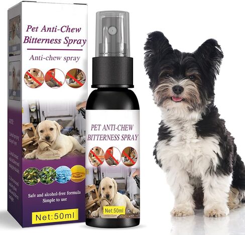 رذاذ التفاح المر من أتريللي للكلاب لوقف المضغ، رذاذ بدون مضغ للكلاب، رذاذ طبيعي رادع للكلاب لتدريب سلوك الحيوانات الأليفة، آمن للاستخدام الداخلي والخارجي، ابق بعيدًا عن المناطق المحظورة، 50 مل in Kuwait